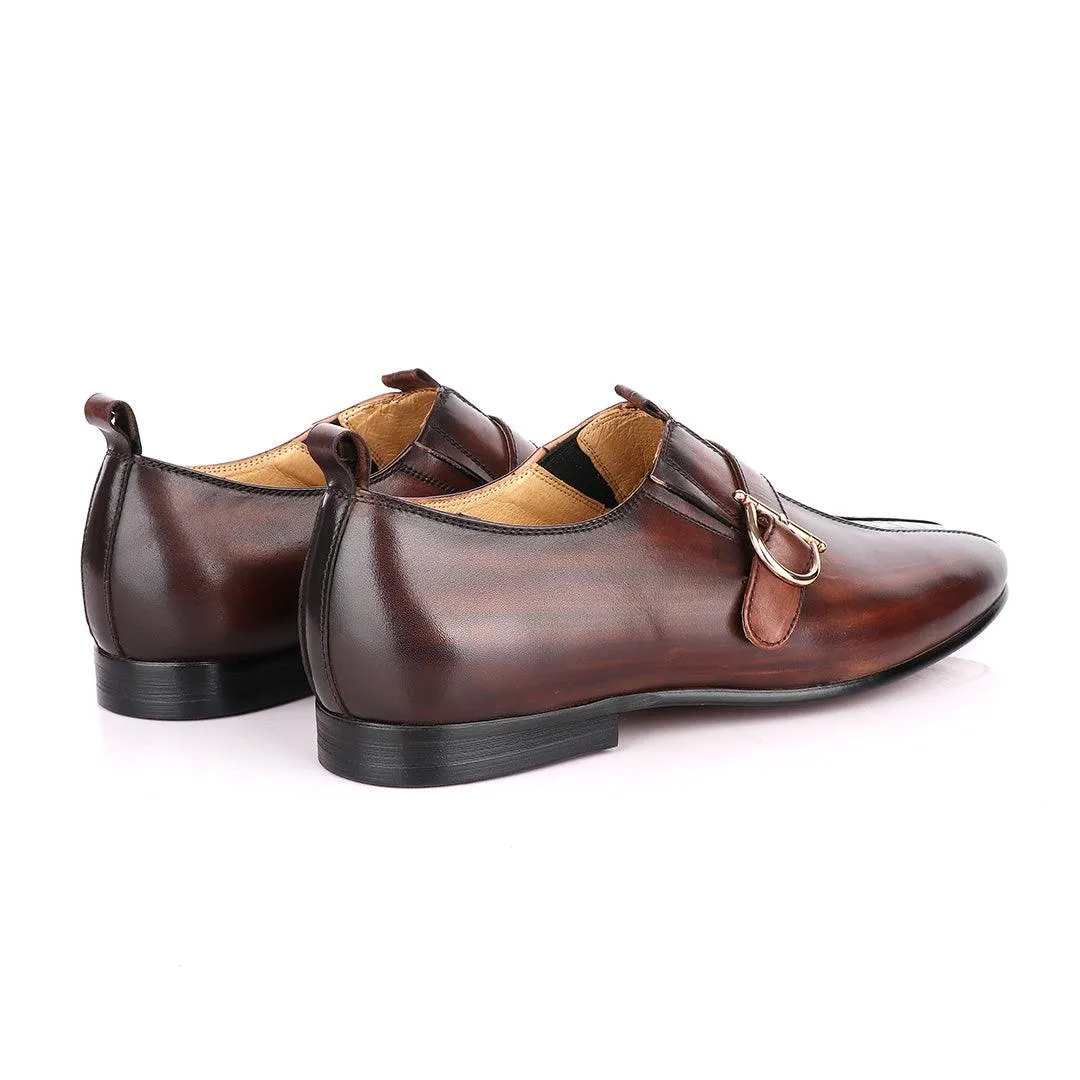 Terry Taylors Coffee Brown Side Buckle Formal Shoe