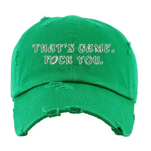 That's Game F You Kelly Green Distressed Dad Hat | Philadelphia Football