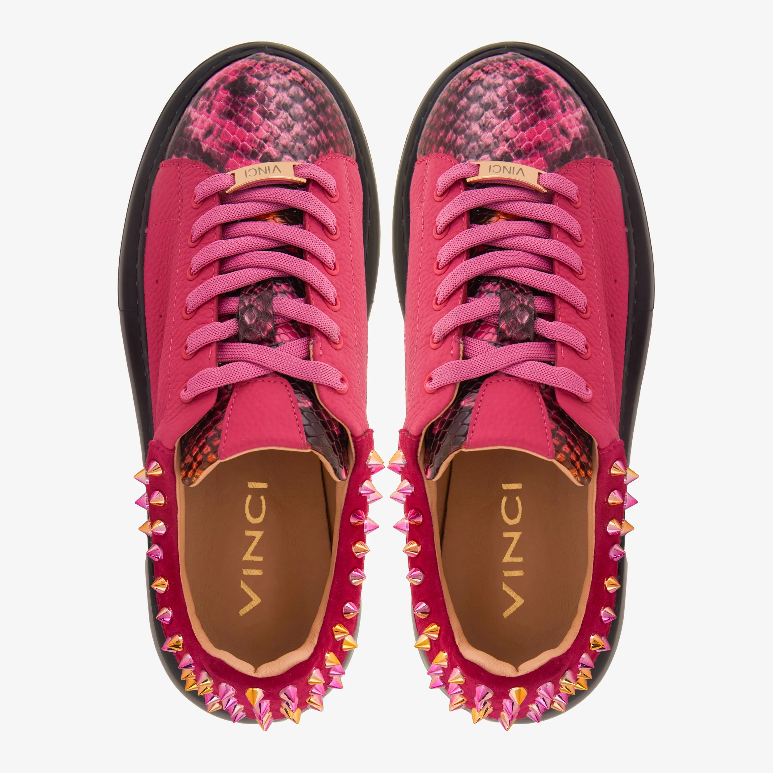 The Venezia Fushia Leather Women Sneaker