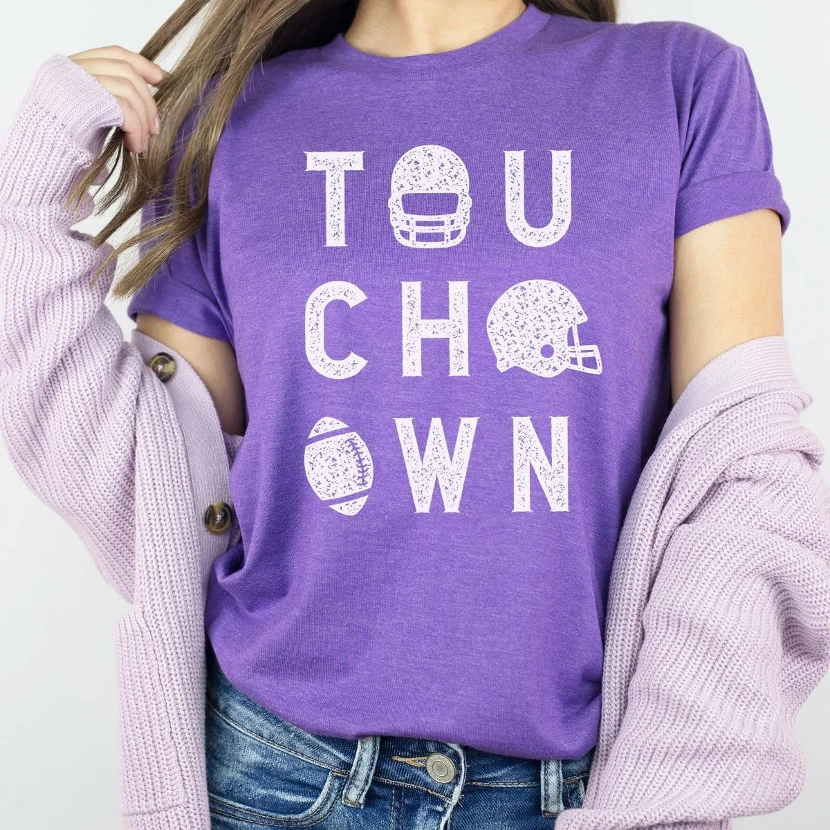 Touchdown Helmet Graphic Wholesale Tee - Quick Shipping