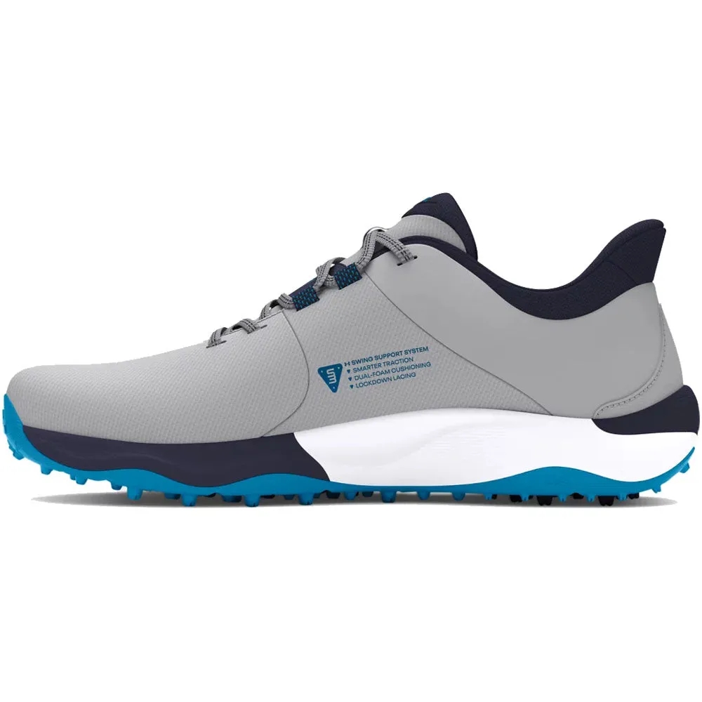 Under Armour Drive Pro Spikeless Waterproof Shoes Wide - Mod Gray/Capri/Midnight Navy