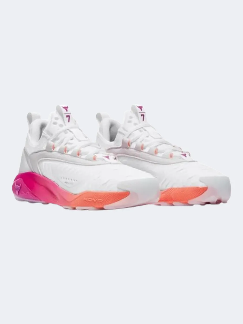 Under Armour Project Rock 7 Women Training Shoes White/Magenta