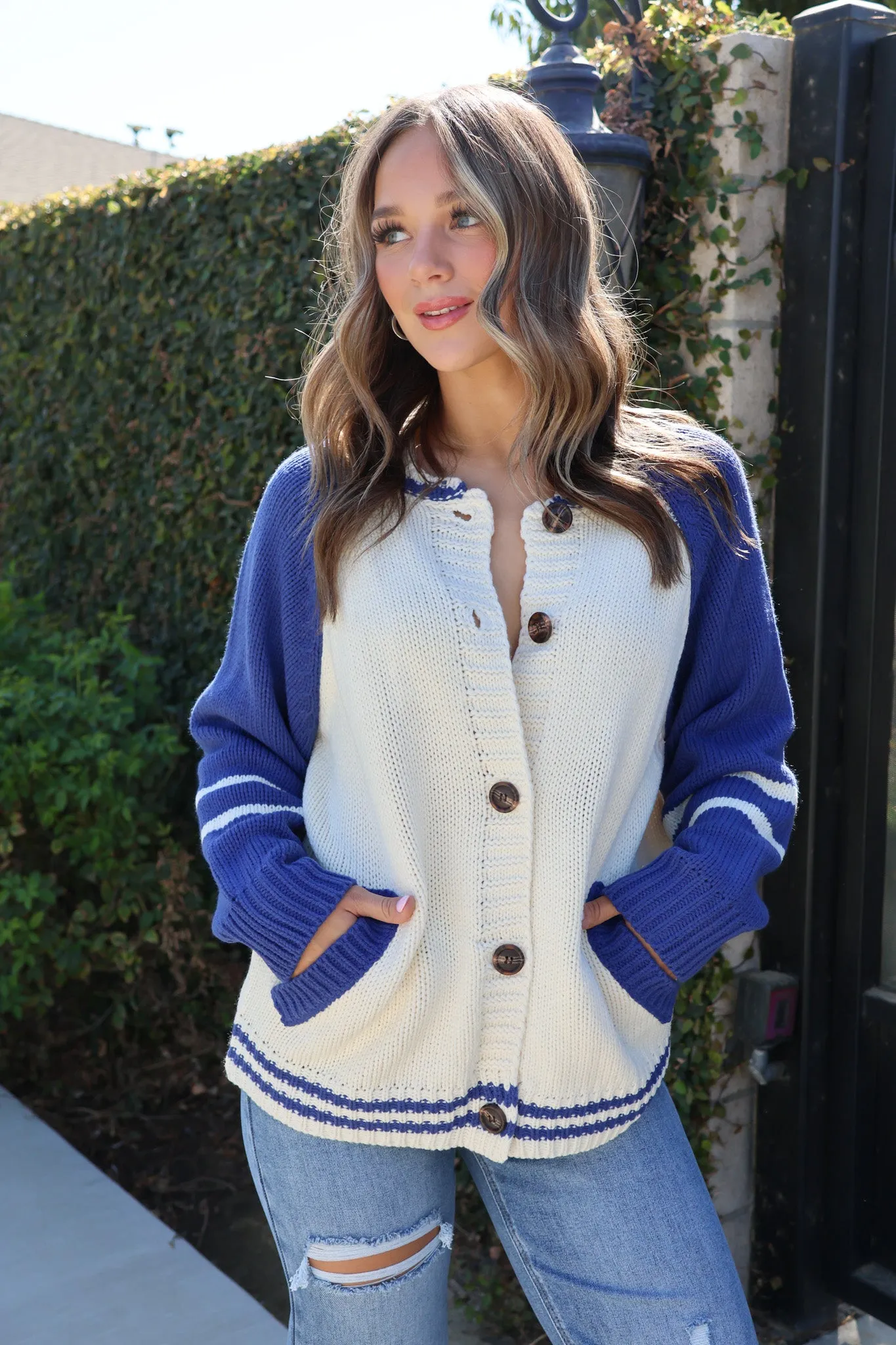 Varsity Blue Sweater