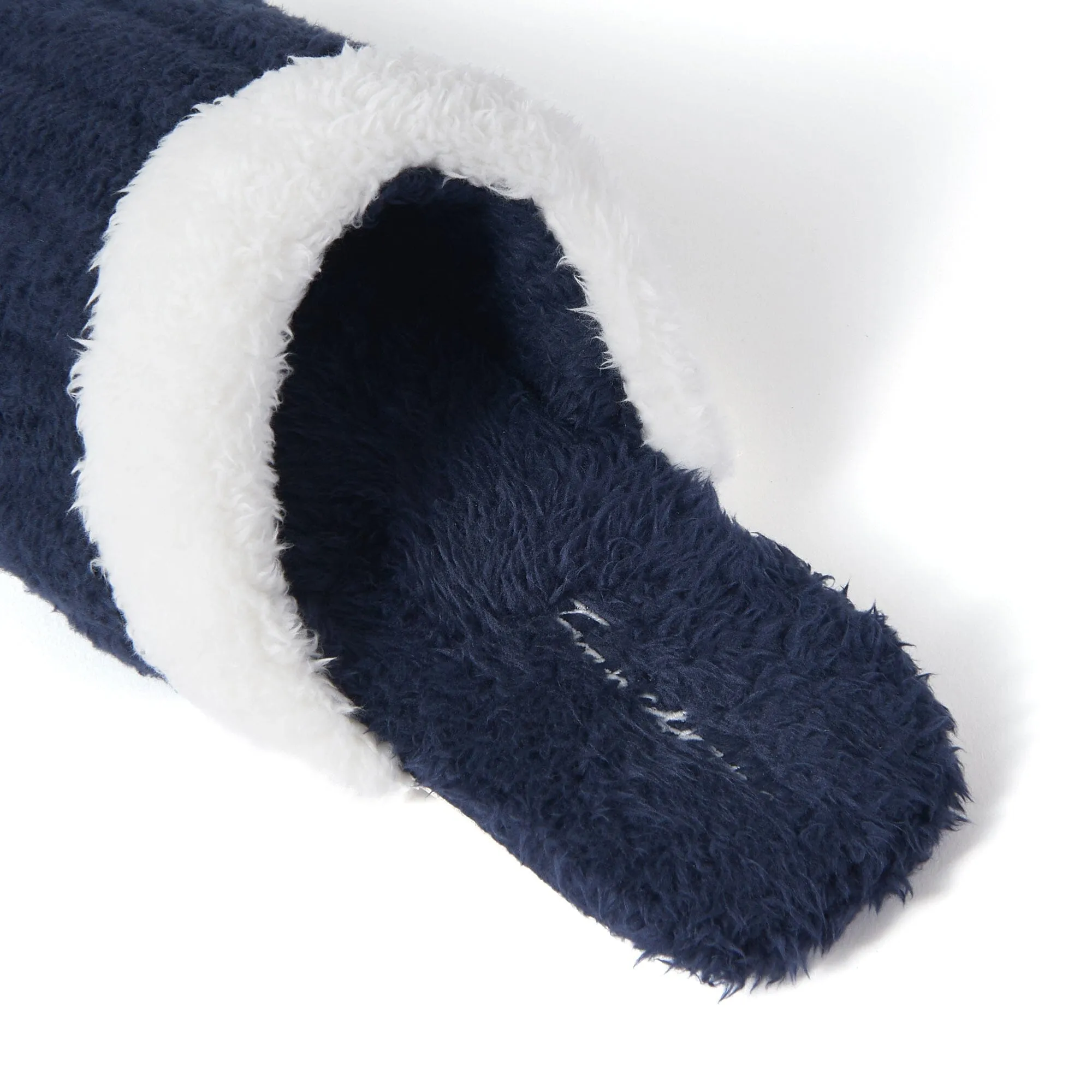 Warm Fleece Room Shoes For Men Navy