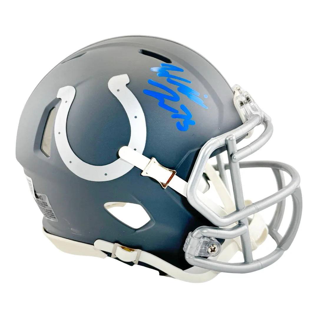 Will Fries Signed Indianapolis Colts Slate Alternate Speed Mini Football Helmet (Beckett)