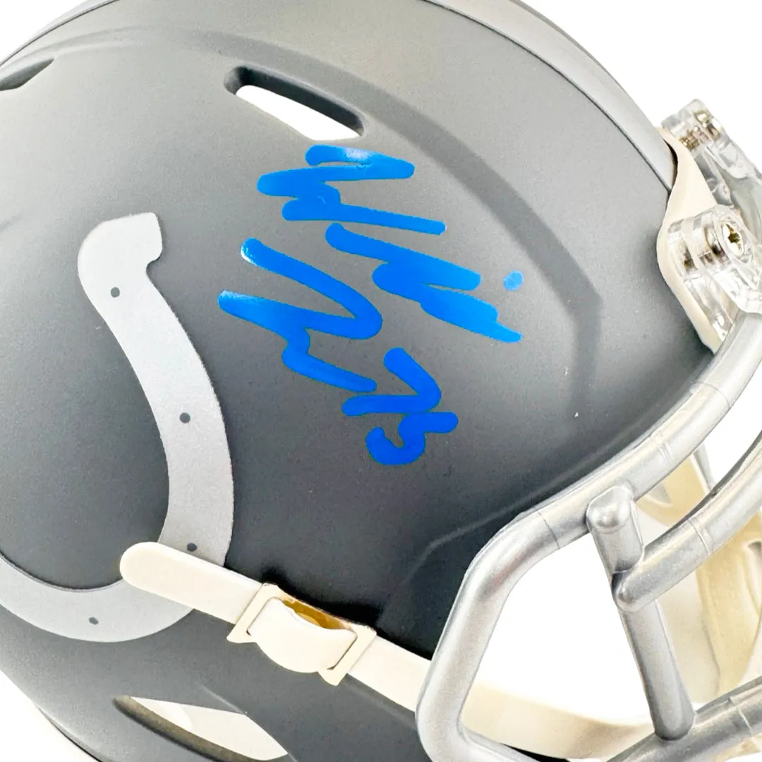 Will Fries Signed Indianapolis Colts Slate Alternate Speed Mini Football Helmet (Beckett)