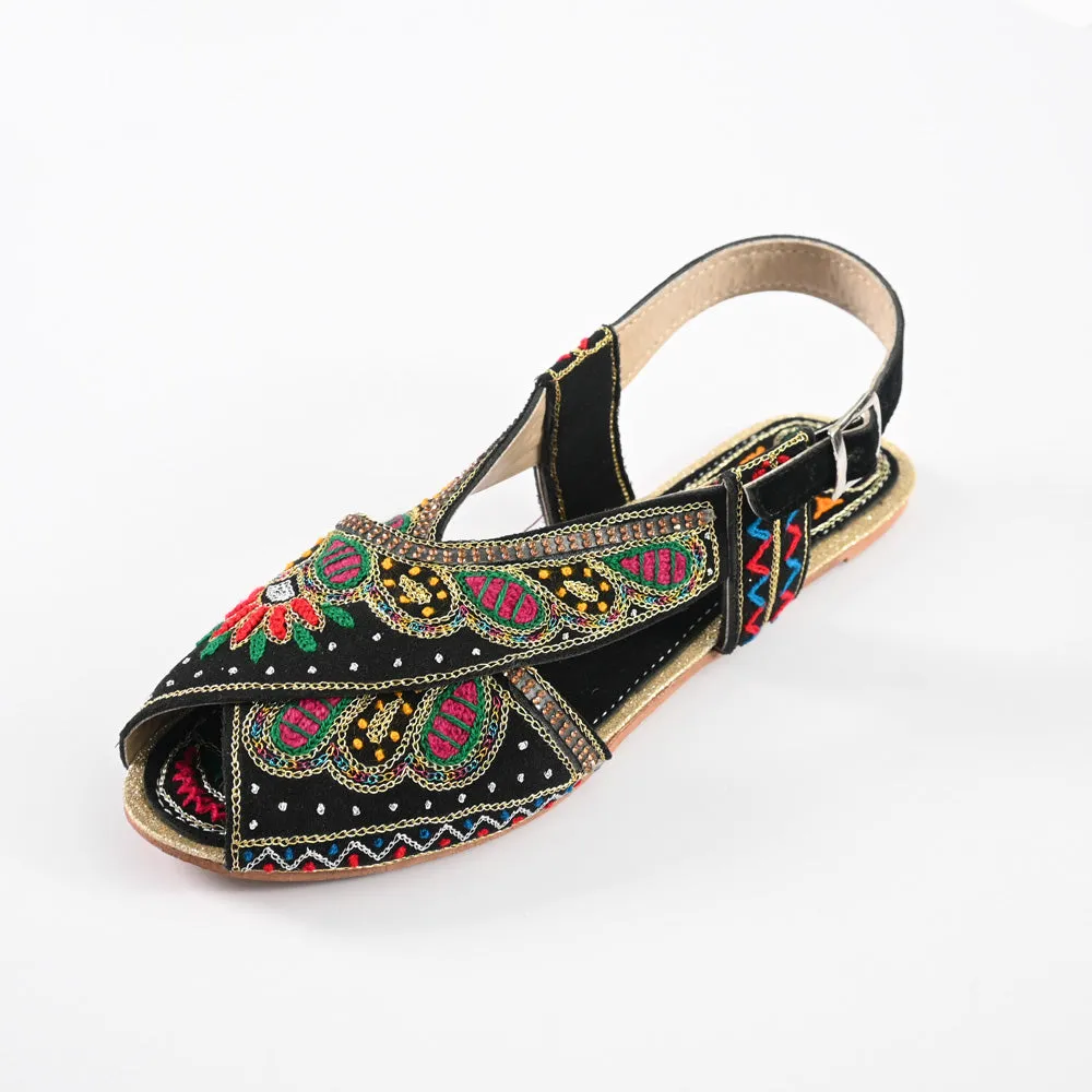 Women's Bilbao Embroidered Design Peshawri Chappal