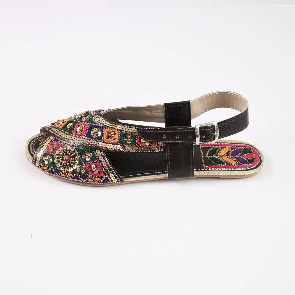 Women's Bucharest Embellished Design Peshawri Chappal